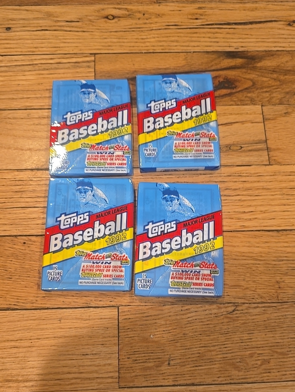 New Topps Baseball Wax Packs 4 Of Them 90s